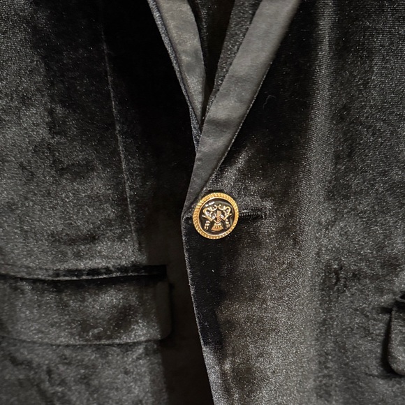 Luxurious Black Velvet Blazer Men’s Size Large - Picture 3 of 5